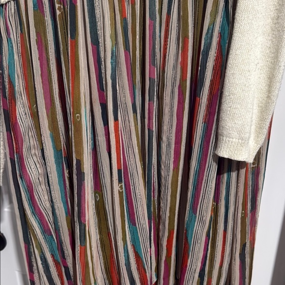 Free People Cream Knit Top with Multicolor Skirt - Picture 3 of 5